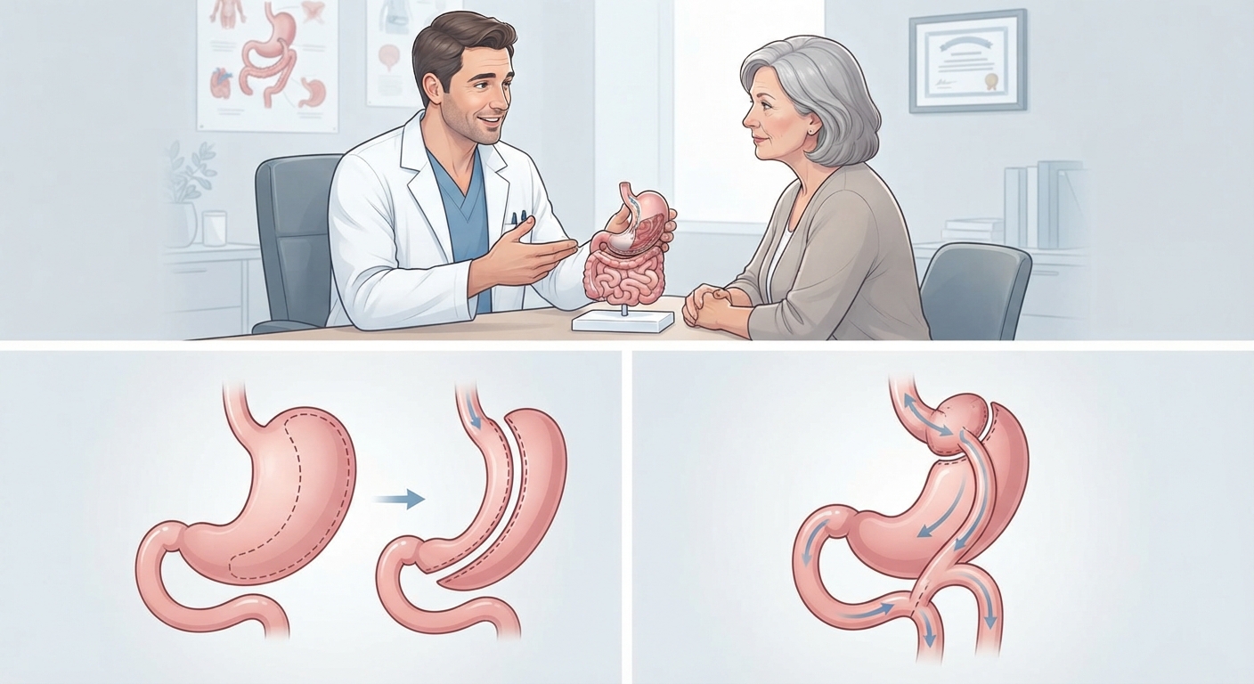 Medical consultation and illustration for bariatric surgery